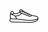 black outline shoe